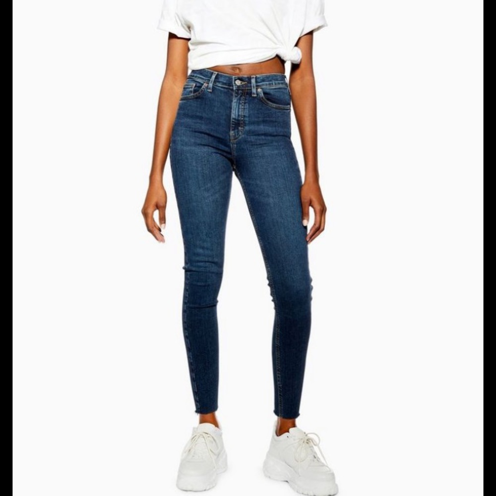 Topshop Jamie Skinny Dark Wash Jeans